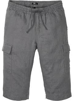 Regular Fit-cargo-bermudashorts med lin, bonprix