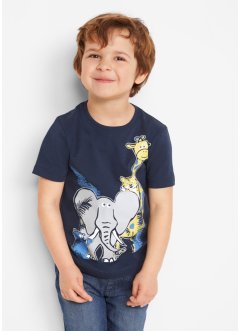 T-shirt med trykk, til gutt, økologisk bomull (2-pack), bpc bonprix collection
