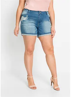 Jeansshorts med pynt, bonprix