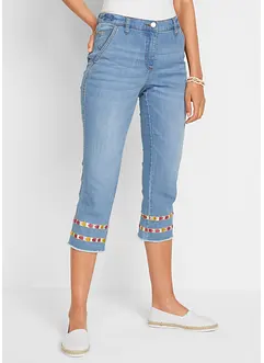 3/4-lang jeans med komforlinning, bonprix