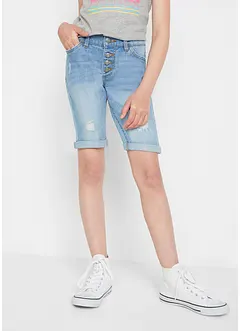 Stretchy jeansshorts til jente, bonprix