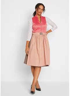 Dirndl med komfort-effekt, knelang (2-delt sett), bonprix