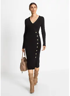 Strikket kjole i viskosemiks, bonprix