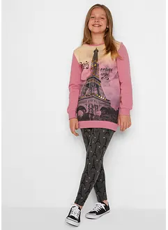 Sweatshirt og leggings til jente (2-delt sett), bonprix