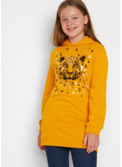 Sweatshirt med hette til jente, av økologisk bomull, bpc bonprix collection