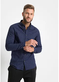 Langermet skjorte i ren bomull, Slim Fit, bonprix