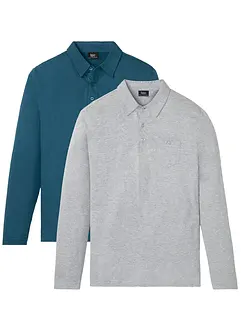 Poloshirt (2-pack), langermet, bonprix