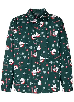 Langermet skjorte med juleprint, Slim Fit, bonprix