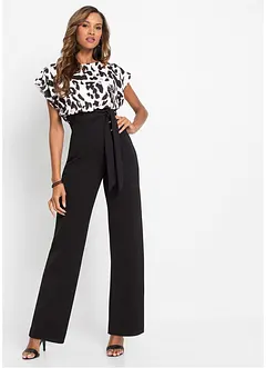 Jumpsuit med print og omslag, bonprix