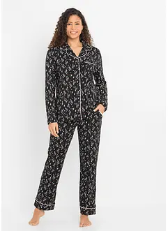 Pyjamas med knappelist, bonprix