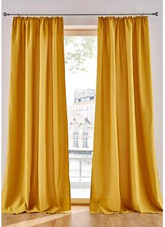 Ensfarget mikrofibergardin (2 pack), bpc living bonprix collection