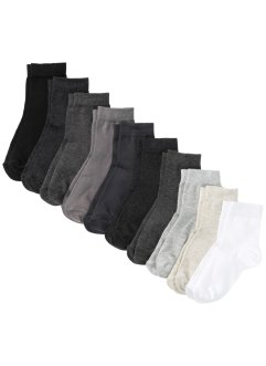 Korte basic-sokker med økologisk bomull (10-pack), bpc bonprix collection
