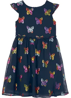 Selskapskjole i chiffon med sommerfugl-print til barn, bonprix