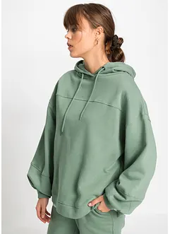 Oversized sweatshirt med hette, bonprix