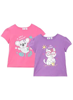 T-skjorte i økologisk bomull (2-pack), bonprix