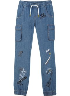 Cargo-jeans til gutt, lett kvalitet, John Baner JEANSWEAR