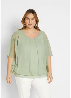 Chiffonbluse med topp under, bonprix