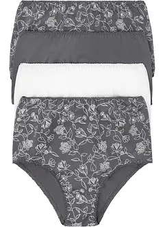 Høy truse med behagelig bomull (4-pack), bonprix