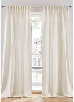 Gardin i bomull- og linmiks (1-pack), bonprix