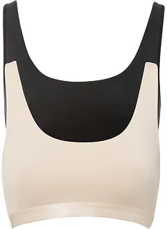 Bustier med økologisk bomull (2-pack), bonprix