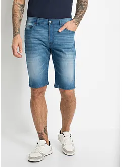 Bermudashorts i denim med stretch og forsterket skritt, Regular Fit, bonprix