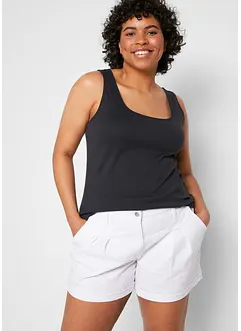 Ribbet topp av 100% bomull, bonprix