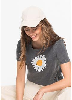 Acid-washed topp med print, RAINBOW