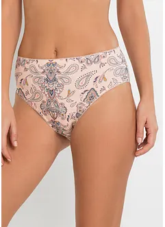 Truse med høy midje og myk bomull (4-pack), bonprix