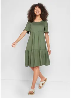 Jerseykjole i 100% bomull, bonprix