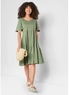 Jerseykjole i 100% bomull, bonprix