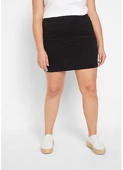 Jerseyskjørt i økologisk bomull med stretch (2-pack), bonprix