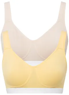 BH uten bøyle, med økologisk bomull (2-pack), bonprix