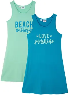 Jerseykjole i økologisk bomull (2-pack), bonprix