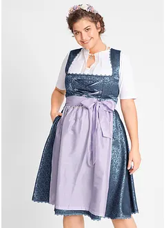 Dirndl med forkle, midi-lengde (2-delt sett), bonprix