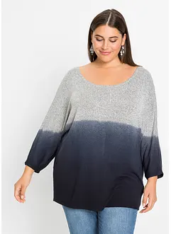 Oversize topp med fargegradering, bonprix