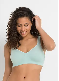 T-skjorte-BH uten bøyle med bomull (2-pack), bonprix