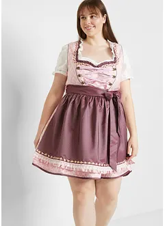 Dirndl med forkle, knelang (2-delt sett), bonprix