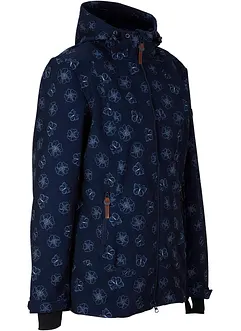 Vannavvisende softshelljakke  med blomstermønster, bonprix