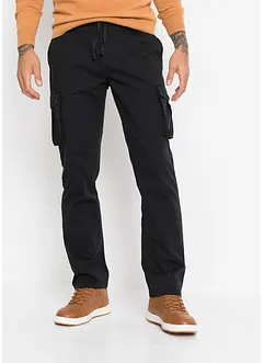 Regular Fit cargobukse i ren bomull, Straight, bonprix