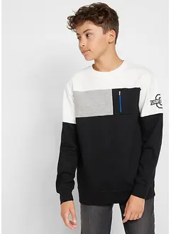 Sweatshirt i colourblock, gutt, bonprix