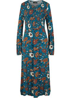 Legglang trikotkjole med vaflet brystparti, bpc bonprix collection
