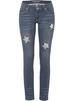 Skinny-Jeans med stjernemønster, bonprix