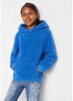 Teddyfleece-genser med hette, til jente, bpc bonprix collection