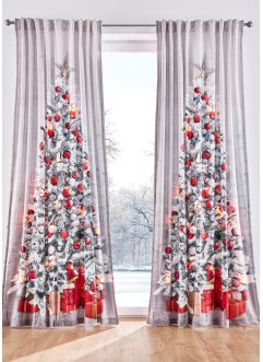 LED gardin med snødekt juletre, bpc living bonprix collection