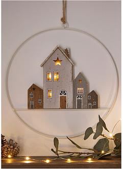 LED-hengedekorasjon med hus, bpc living bonprix collection