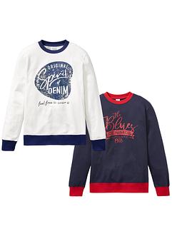 Sweatshirt med resirkulert polyester (2-pack), John Baner JEANSWEAR