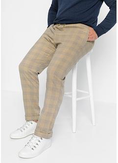 Slim fit chinos med elastisk linning og kortere benlengde, tapered, RAINBOW