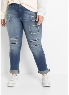 Boyfriend jeans  med destroy-detaljer, RAINBOW