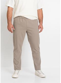 Regular fit chinos pull-on bukse med resirkulert polyester og nålestriper, tapered, RAINBOW