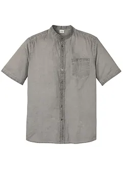 Kortermet skjorte i vasket look, bonprix
